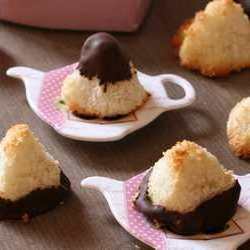 coconut macaroons with chocolate