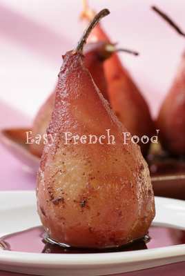Poached Pears in Red Wine - French Fruit Dessert Recipe Poached Pears in Red Wine - French Fruit Dessert Recipe