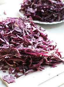 shredded cabbage