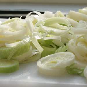 Leeks Sliced for Cooking